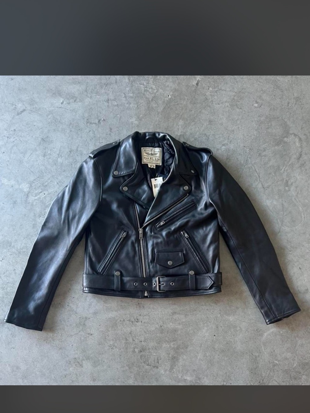 Polo by Ralph Lauren Black Leather Biker Jacket
